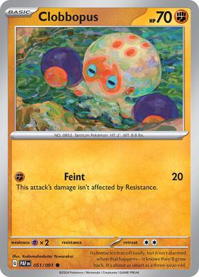 Clobbopus card from SV: Paldean Fates