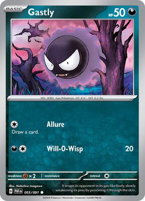 Gastly card from SV: Paldean Fates