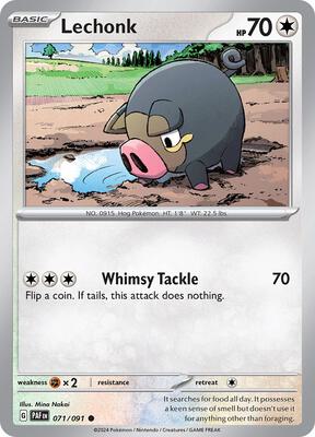 Lechonk - 071/091 card from SV: Paldean Fates