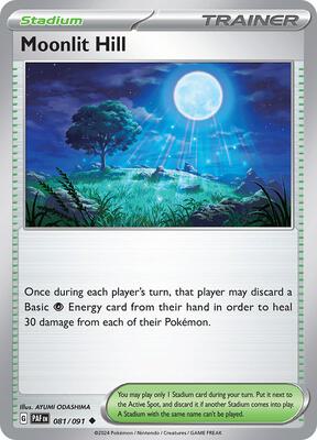 Moonlit Hill card from SV: Paldean Fates