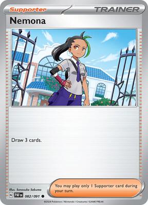 Nemona - 082/091 card from SV: Paldean Fates