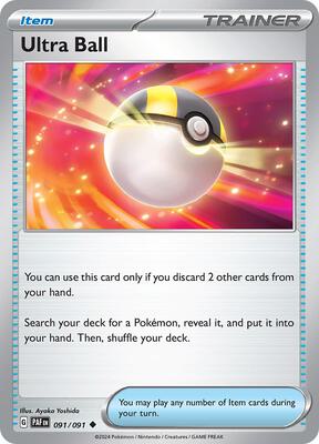 Ultra Ball card from SV: Paldean Fates