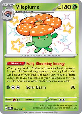 Vileplume card from SV: Paldean Fates