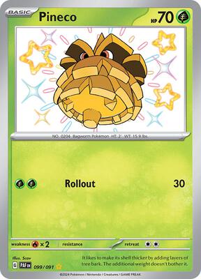 Pineco - 099/091 card from SV: Paldean Fates