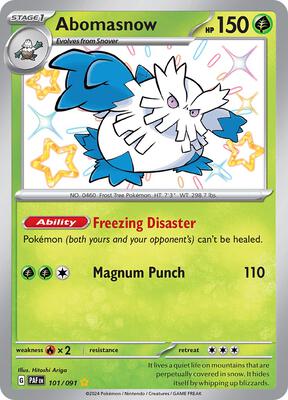 Abomasnow card from SV: Paldean Fates