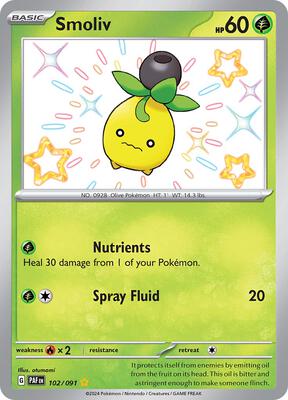 Smoliv card from SV: Paldean Fates