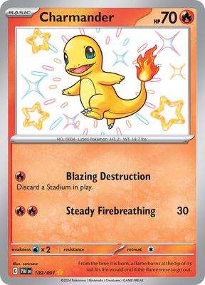 Charmander - 109/091 card from SV: Paldean Fates