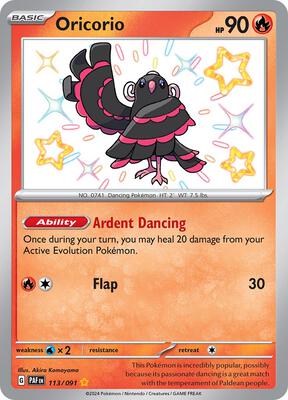 Oricorio card from SV: Paldean Fates