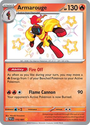 Armarouge - 115/091 card from SV: Paldean Fates