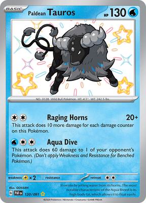Paldean Tauros - 120/091 card from SV: Paldean Fates