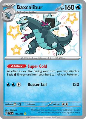Baxcalibur card from SV: Paldean Fates