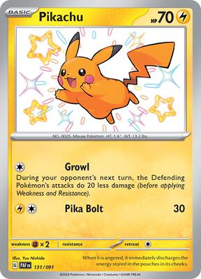 Pikachu - 131/091 card from SV: Paldean Fates
