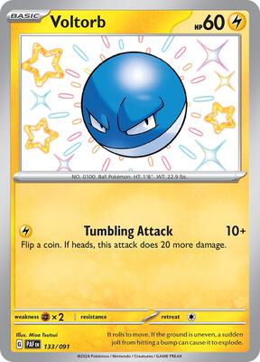 Voltorb card from SV: Paldean Fates