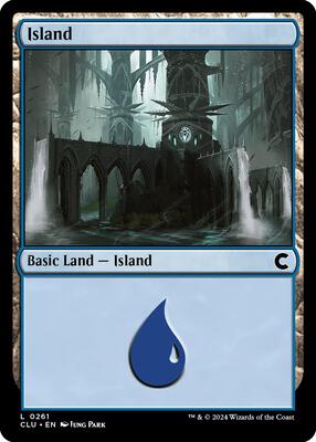 Island (0261) card from Ravnica: Clue Edition