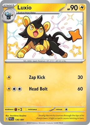 Luxio card from SV: Paldean Fates