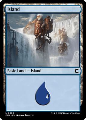 Island (0260) card from Ravnica: Clue Edition