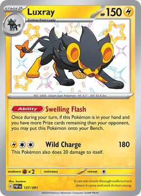 Luxray card from SV: Paldean Fates