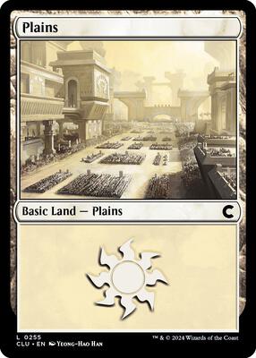 Plains (0255) card from Ravnica: Clue Edition