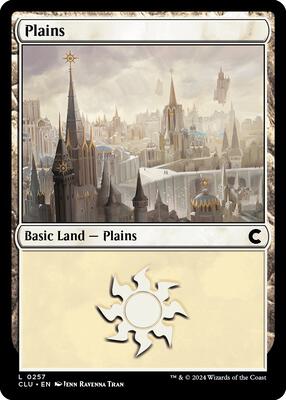 Plains (0257) card from Ravnica: Clue Edition