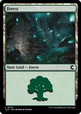 Forest (0273) card from Ravnica: Clue Edition