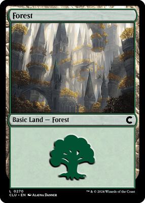 Forest (0270) card from Ravnica: Clue Edition