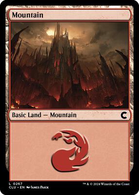 Mountain (0267) card from Ravnica: Clue Edition