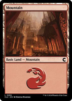 Mountain (0266) card from Ravnica: Clue Edition