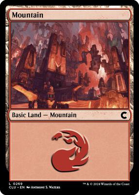 Mountain (0269) card from Ravnica: Clue Edition