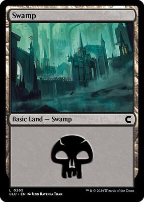 Swamp (0265) card from Ravnica: Clue Edition
