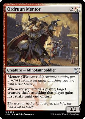 Ordruun Mentor card from Ravnica: Clue Edition
