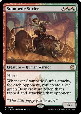 Stampede Surfer card from Ravnica: Clue Edition