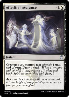 Afterlife Insurance card from Ravnica: Clue Edition