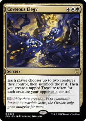 Covetous Elegy card from Ravnica: Clue Edition