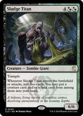 Sludge Titan card from Ravnica: Clue Edition