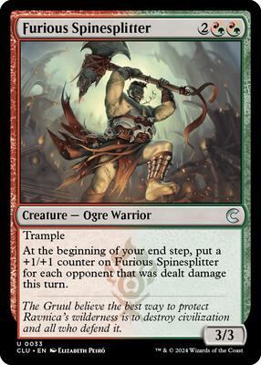 Furious Spinesplitter card from Ravnica: Clue Edition