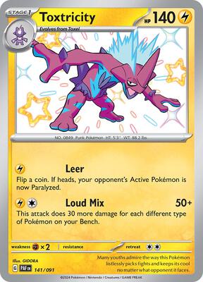 Toxtricity card from SV: Paldean Fates