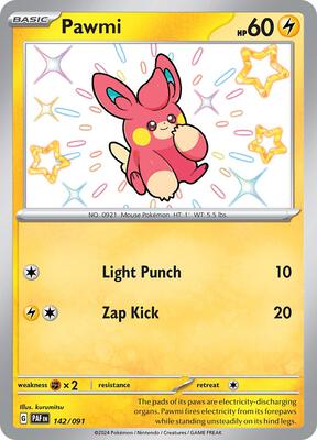 Pawmi - 142/091 card from SV: Paldean Fates