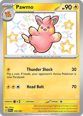 Pawmo card from SV: Paldean Fates