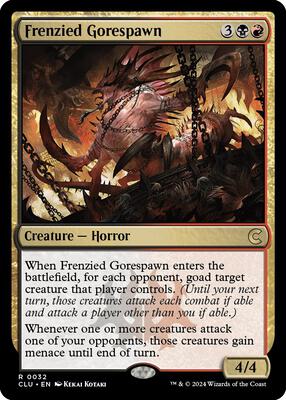 Frenzied Gorespawn card from Ravnica: Clue Edition