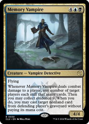 Memory Vampire card from Ravnica: Clue Edition