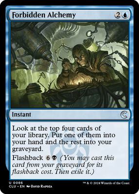 Forbidden Alchemy card from Ravnica: Clue Edition