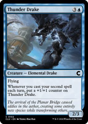 Thunder Drake card from Ravnica: Clue Edition
