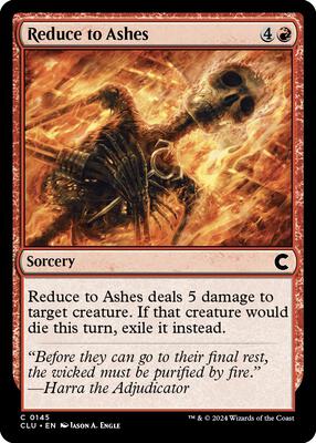 Reduce to Ashes card from Ravnica: Clue Edition