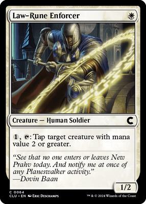 Law-Rune Enforcer card from Ravnica: Clue Edition