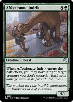 Affectionate Indrik card from Ravnica: Clue Edition