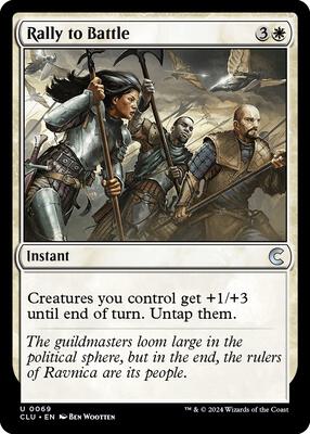 Rally to Battle card from Ravnica: Clue Edition