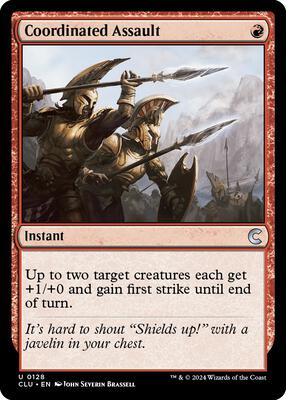 Coordinated Assault card from Ravnica: Clue Edition