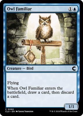 Owl Familiar card from Ravnica: Clue Edition