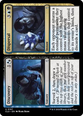 Discovery // Dispersal card from Ravnica: Clue Edition