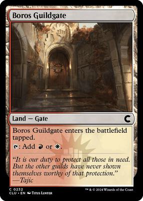 Boros Guildgate card from Ravnica: Clue Edition